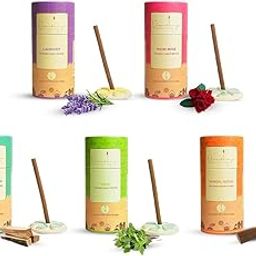 Nirmalaya Premium Natural Dhoop Sticks Pack of 5 | Bamboo-Less Incense | Tulsi, Rose, Sandalwood, Lavender, Forest Wood | 40 Each | Long-Lasting Fragrance for Home & Office Puja-15