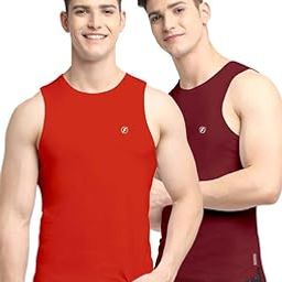 Men's Pack of 2 Innerwear Solid Round Neck Sleeveless Side Cut Vest Sando for Boy's - Regular Fit-picture-7