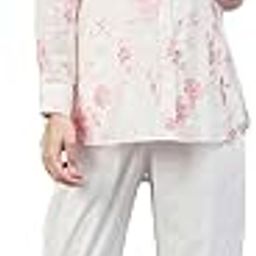 Floral Embroidered Straight Fit Shirt with Pant - Off White-image-41