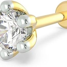 Real Diamond Nose Pin for Women 18 k Gold | Original Diamond & 18kt Gold Nose pin | 18k BIS Hallmark (750) Nose Stud for Women & Girls with Piercing for Birthday & Diwali Gift-image-42