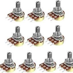 EPICTAC 10K Potentiometer 10K Ohm Linear Taper Rotary Metal Shaft Potentiometer (10 Pcs)-image-27