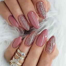24 Reusable Artificial Fake Nail Set| Dark Peach Color| Lightweight & Long Lasting| Easy To Use| Quick Fix For Festivals & Special Occasions-34