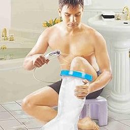 Dyna Cast Protector | Adult Short Leg | Water-Proof Leg Cover Below Knee | For Shower and Bath | Keeps Plaster Cast, Wounds and Bandages Dry | Reusable (Adult short leg)-image-39