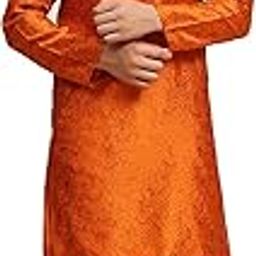Men's Jacquard Silk Embroidered Kurta Pyjama Set Paisley Thread Work Festive Party Dress-image-12