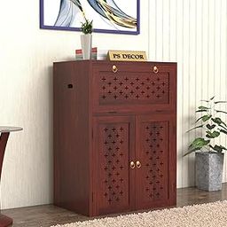 WOOD DECOR HANDICRAFT Solid Wooden Inverter Battery Cabinet | Single Battery Box | Wooden Inverter Battery Cabinet | Battery Box | Sheesham Wood, Standard (Mahogany Finish)-image-89