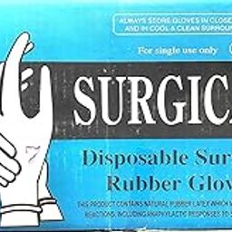 Surgicare Sterile Rubber Hand Gloves (Off-White, Size 7)-picture-25