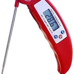 SYGA Meat Thermometer, Digital Cooking Thermometer, Food Thermometer with High Accuracy, Instant Read Foldable Probe Thermometer for Kitchen Cooking, BBQ, Milk, Christmas - Red-image-92