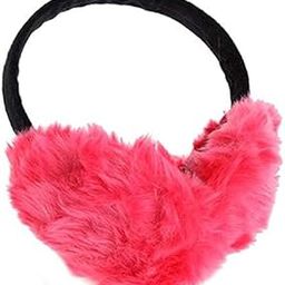 Women's and Girl's Faux Fur Winter Outdoor Accessory Foldable Ear Muffs (Pack of 1) (Red)-image-27
