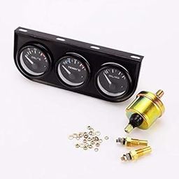 VELURA 3in1 Oil Temp Water Temp Oil Pressure Gauge Sensor for Auto Car Truck Meter|10 x Burlap Hessian Roses|Gauge Sets & Dash Panels| Parts & Accessories-image-0