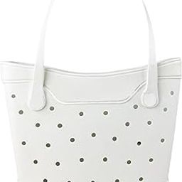 VELURA Open Tote Shopping Storage Leisure Easy to Clean Travel Beach Pouch Hole Bag White|1 Indian Headdress|Women's Handbags & Bags| Womens Handbags & Bags-image-97