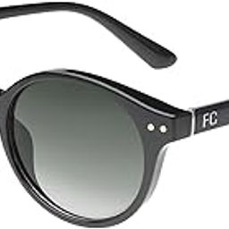 |Black Full Frame Round Sunglasses|100% UV Protected (Uv 400) Grey Gradient Faded Lens|Women's|Small|FC 7626 C1 51 S-image-4