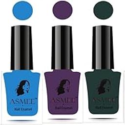 Asmee Premium Gel Nail Polish Pack Of 5 Orange Crush Rich Ruby Aqua Marine Forest Green Amethyst Cruelty Free Long Lasting Nail Paint Gel Finish (10ML)-image-26