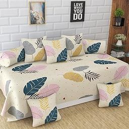 Polycotton Abstract Diwan Set (Beige, Multicolor)_BZ_dwn-New-Creamy-image-28