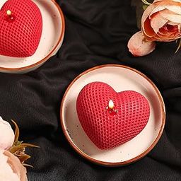Parkash Candles Premium Paraffin Wax Rose Fragranced Braided Heart Shape Candle || Valentine's Day || Home Decor-image-95
