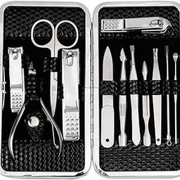 Diy Crafts 11639 6497 Pedicure Scissor Tweezer Manicure Set Kit Nail Care Clipper, Multicolor, 12 Piece-54