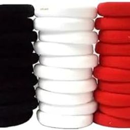 30 Pcs Black Hair Bands for Women & Girls – Premium Rubber Hair Ties – Strong Elastic Ponytail Holders-image-54