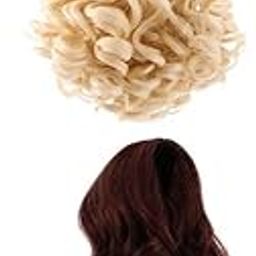 VELURA 2 Pieces Dolls Wavy Curly Hair Wig for 18inch American Doll DIY Making #4+#5|40 Pieces Water s|Supplies| Dolls-image-30