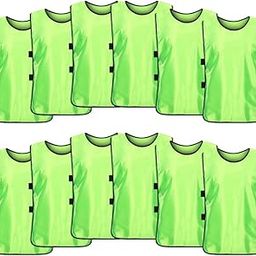 SHIJIXING 12 Pack Scrimmage Training Vest, Sports Pinnies, Practice Jerseys, Practice Vest for Adult Youth Kids.-image-48