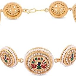 Multicolor Meenakari Peacock Inspired Bridal Head Chain For Women-ZPFK14069-image-5