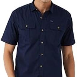 Men Outdoor Cargo Shirt Double Pocket Navy-picture-42