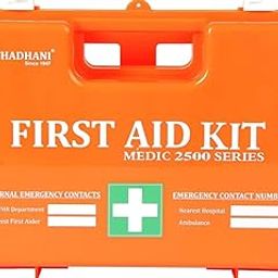 Thadhani MEDIC 2500 Series First Aid Box & Kit - ANSI Type III Compliant for 25 People, High Visibility, Portable & Mountable, Water Resistant, Wall Bracket|Ideal for Home, Office, Industrial Use ( Seller- Kewalson)-image-48