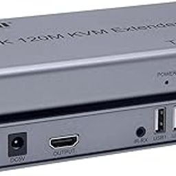 ETZIN KVM EXTENDER 4K 120M RECEIVER,4K HDMI KVM Extender By RJ45 Ethernet Cat5e Cat6 Cable Converter TX RX Support USB Mouse Keyboard Extension Touch Screen EPL-435H-5