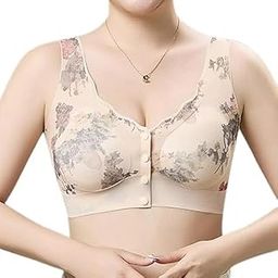 Seamless Nursing Bra for Women | Breathable Sport Front-Open Design with 4 Buttons | Comfortable Breastfeeding Bra - Black-image-20