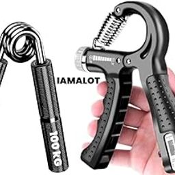 Adjustable Hand Gripper with Counter (100kg) – Heavy-Duty Grip Strengthener for Forearm, Finger & Wrist Exercise | Pack of 2 | Multicolor-picture-8