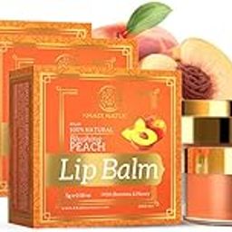 Khadi Natural Peach Lip Balm with Beeswax and Shea Butter| Soft & Hydrated Lips |Lip Balm for Chapped Lips| Unisex Lip Balm| Pack of 3| (5 * 3) (15 gm)-65