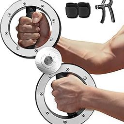Burn Machine, 360 Degree Rotatable 10 Pounds Forearm Workout Equipment Adjustable Resistance Arm and Shoulder Strength Trainer for Home and Gym Workouts (Including Grip Strengthener and Wrist Guards)-28
