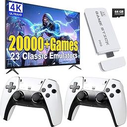 Wireless Video Games for TV Gaming Retro Gaming Console with Game Stick HD Game Plug & Play TV Video Game Set for 2 Player with 20,000 Games 2.4G Video Games for Kids-2