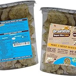 Grainito's Rice Cake Mini (Brown, Red And White) With Millets Buckwheat Quinoa Chia Seeds (Unsalted),54 Gram-image-72