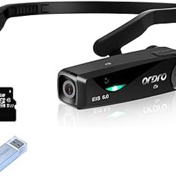EP6Plus 4K Vlog Camera FPV Video Camera Wearable Video Camcorder Head Mounted Camera Hands-Free, EIS6.0 Anti-Shake, 130 Wide-Angle WiFi APP Control Cameras with 32G Micro SD Card- Black-picture-1