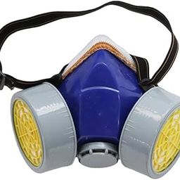 SHIVEXIM New Filter Air Pollution Masks Pesticide Formaldehyde Unisex Paint Spray Protection Reusable Respirator Activated Carbon Silicone Antivirus with Filter Half Mask (Dual Blue Filter)-image-62