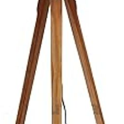 Lamps And Light Wood Lamp Stand with Shade and Bulb, Khadi, Bronze, Antique-image-64