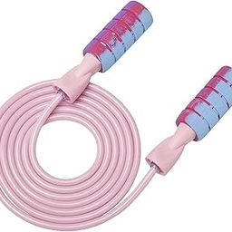 LOOM TREE® Weighted Jump Rope Skipping Ropes Exercise Skip Rope Corded Pink | Fitness Running & Yoga | Fitness Equipment & Gear | Jump Ropes-picture-30