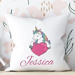 FRIENDSKART Customised Name Cushion Cover, Little Girl, Toddler Newborn Gift, Cushion Personalized, Best Returns Gifts for Children-image-30