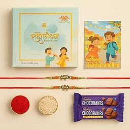 Gifticon Rakhi for Brother with Chocolate Combo Gift Set - Designer Rakhi for Brother Bhaiya with Chocobakes | IBCBak-2-Hathi-image-80