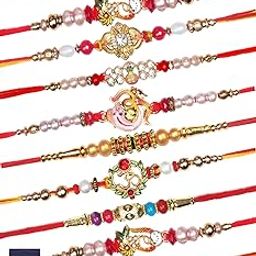 Rakhi with Roli-Chawal Greeting Card For Bro/Brother/Bhaiya/Bhai/Bhabhi Rakshabandan Rakshasutra (Complimentary) for Brother (Assorted) (DMRAL685)-image-50
