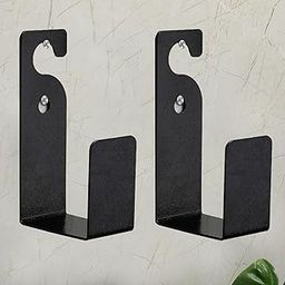 Garbnoire Durable Heavy Duty Ms Garden Pipe Stand | Wall Mounted Watering Hose Holder | Portable Irrigation Hose Hanger | Garden Pipe Holder Hook In Black (Pack Of 2) - Alloy Steel-image-85
