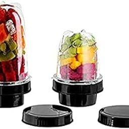 Pro Bullet Jar for Mixer Grinder Set of 2 (530 ML & 350 ML) ABS Transparent Plastic, Black-image-76