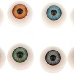 VELURA 8 Pcs Half Round Hollow Acrylic Doll Dollfie Eyes Eyeballs 20mm|As Per Descriptions|Supplies| Dolls-image-68