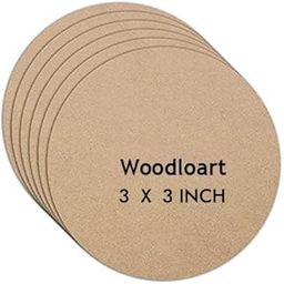 Wood MDF 6 Piece 3x3 Inch Round MDF Boards for Art and Craft | Unpainted Wooden Circles for DIY Painting, Resin, Coasters, Keychains, Pyrography & Craft Work (Circle-3"-6PC)-9
