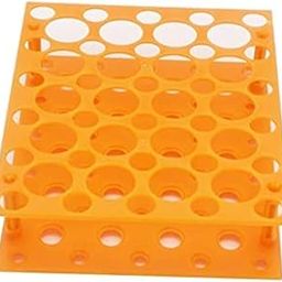 Orange Test Tube Holder 50 Holes Well Centrifuge Tube Rack for 10ml/15ml/50ml Laboratory Tube Rack Holder for Laboratory Chemistry Biology Education-26