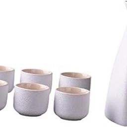 CALANDIS™ Ceramic Sake Set Cups Ornament Porcelain Pottery for Home Tea Party Cupboard Triangular Sake pot-image-15