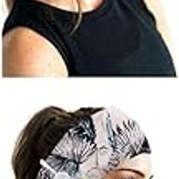 LICHTS®2 Sets Buttons Headband with Face Mask White Leaves+Pink Leaves|Clothing, Shoes & Accessories | Womens Accessories | Hair Accessories|2 Sets Headband with on Mask (Patterns As You Choose)-image-98