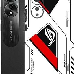 AtOdds - Oppo A78 (4G) Mobile Back Skin Sticker - Lamination - Rear Screen Guard Protector Film Wrap (Coverage - Back+Camera+Sides) (Design - RogRed)-image-10