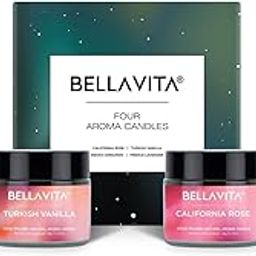 Bella Vita Organic Soy Wax Aroma Candles Set Of 4 Scented Aromatic Fragrance Vanilla, Cinnamon, Lavender & Rose For Gifting Home, 60 Gms Each,Up To 15 Hours Burn Time-11
