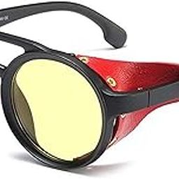 By Visions India Retro Vintage Round Flap Unisex Men Women Polarized Sunglasses-image-12