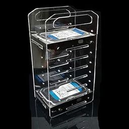 DIY Acrylic Transparent Hard Drive Rack, 3.5 Inch Desktop Clear Acrylic Hard Drive Stand DIY Hard Drive Stand (8 Layers)-image-49